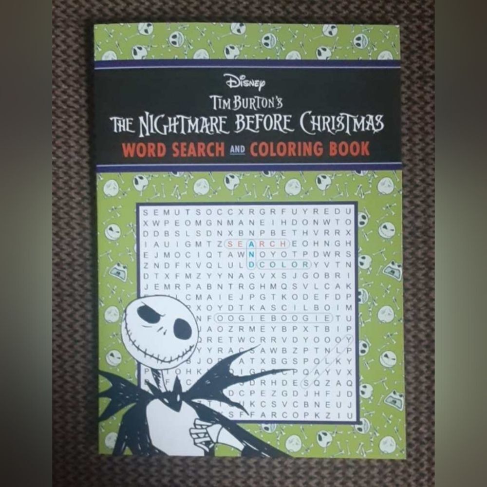 New Nightmare Before Christmas Word Search and Coloring Book